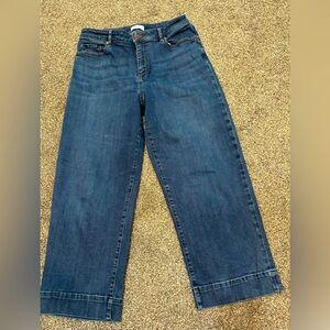 Loft slim wide leg cropped jeans